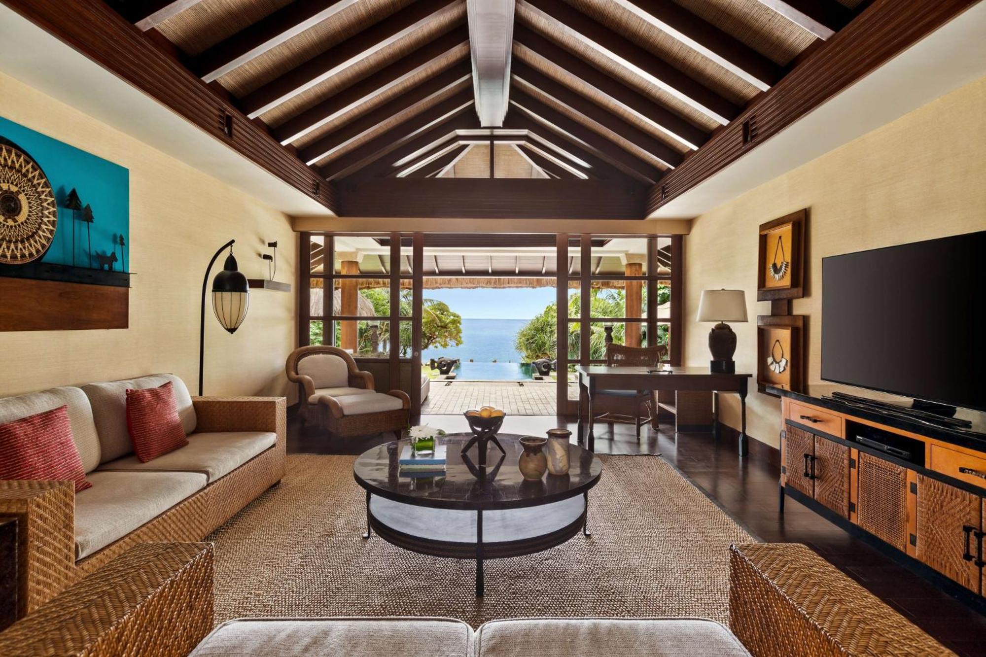 Shangri-La Boracay Extérieur photo Living room of a Beachfront Villa